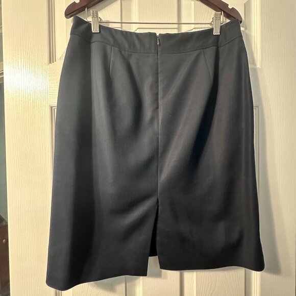 Banana Republic Navy Skirt Suit Pencil Skirt Size 12 - Picture 2 of 6